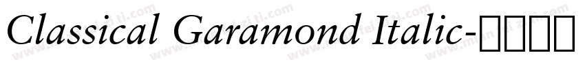 Classical Garamond Italic字体转换